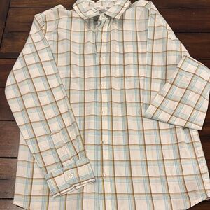 Boy’s Plaid  Shirt - Cream and Blue